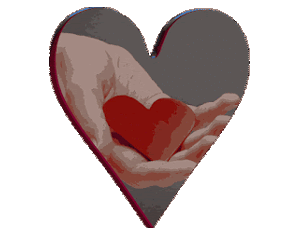 Gif animé coeur mains